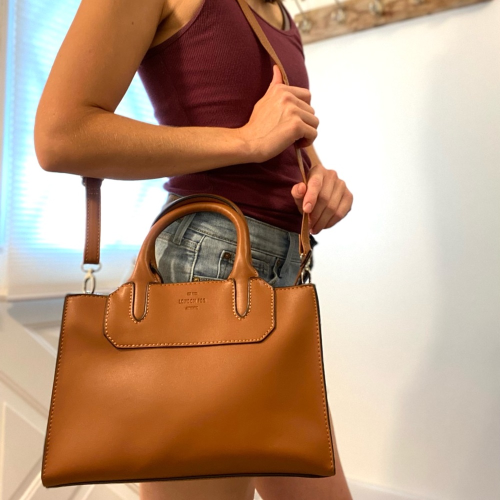 London Fog Satchel with Crossbody Strap